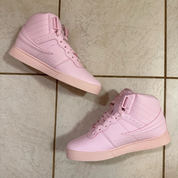 Fila Soft Pink High-Top Sneakers - Picture 2 of 9